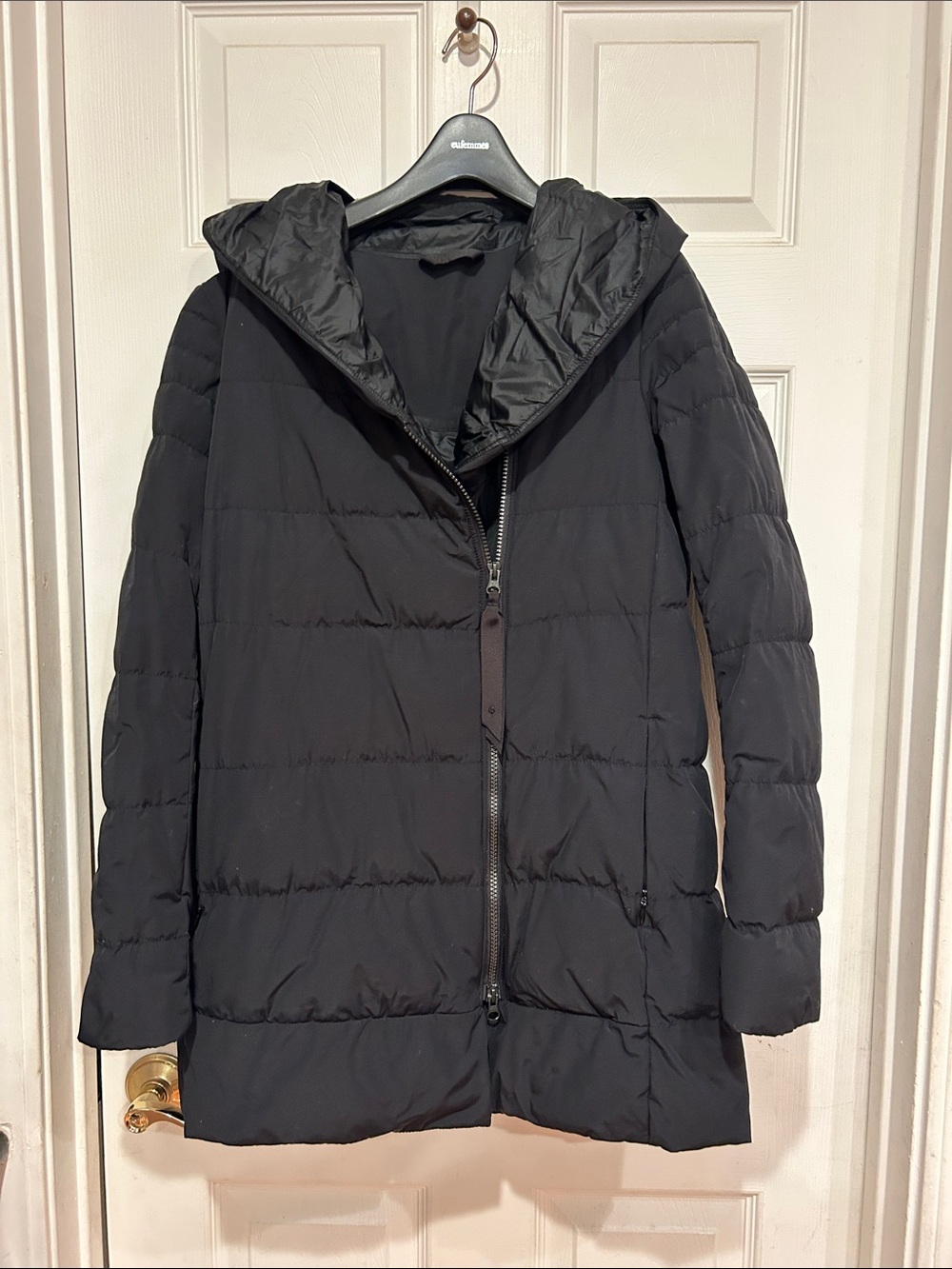 lululemon athletica Black Hooded Puffer Jacket